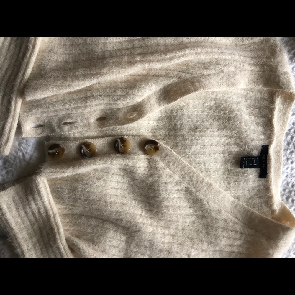 Forever 21 crop button up sweater